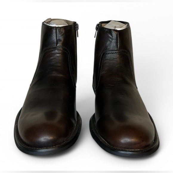 Etto Ballini Mens Zip-Up Leather Boots (size 12, Lichi Brown)  | Brand New. main image 4